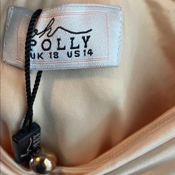 Oh Polly Satin Slip Dress in Buttercream - Picture 3 of 9